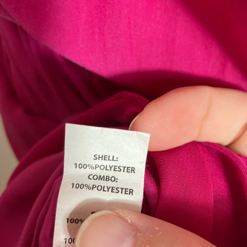 Ramy Brook‎ Audrey Smocked Midi Dress Cinched Waist Hot Pink Designer MSRP$425 - Picture 6 of 10